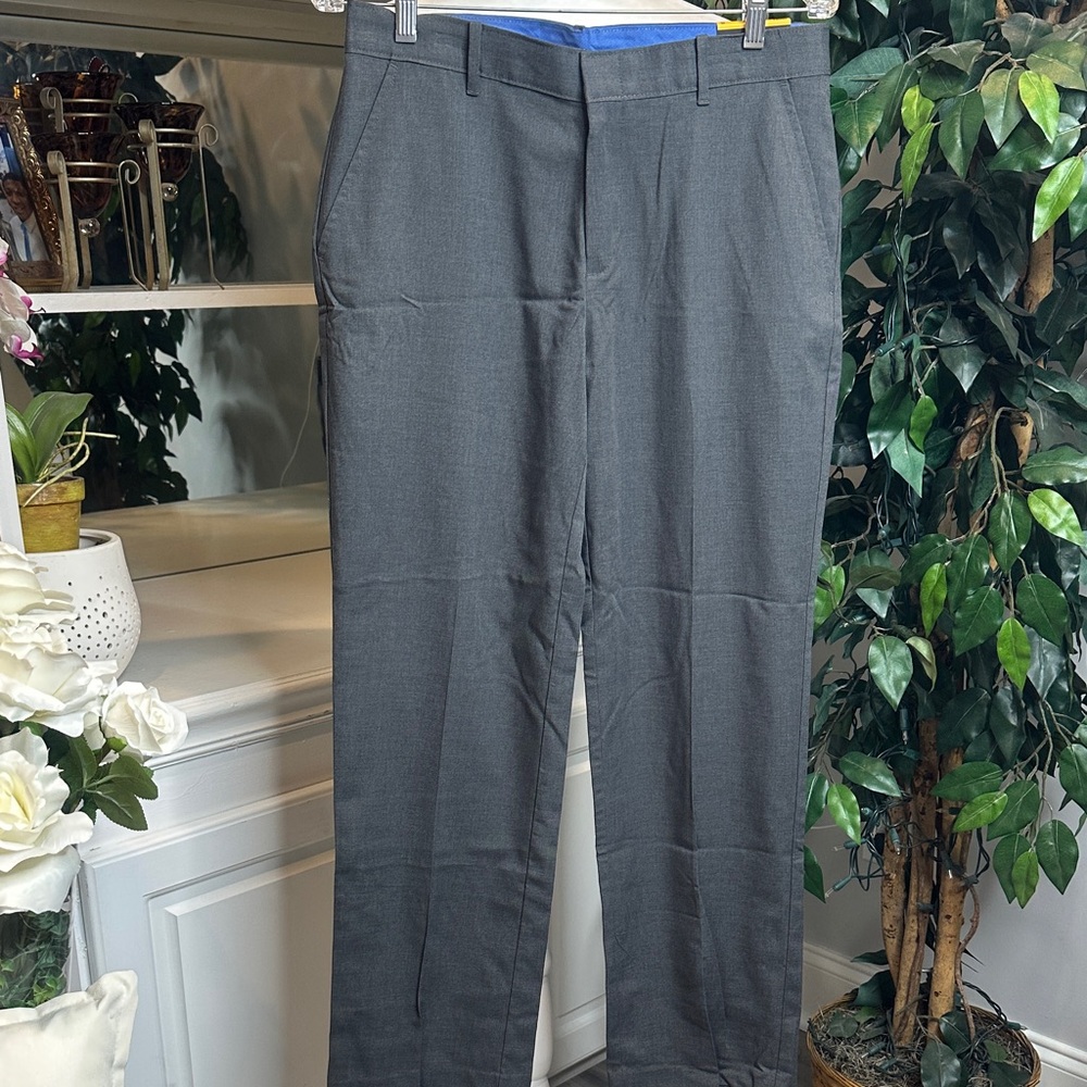 🆕NWT Boys Dockers Charcoal Gray Trousers, 16 Husky